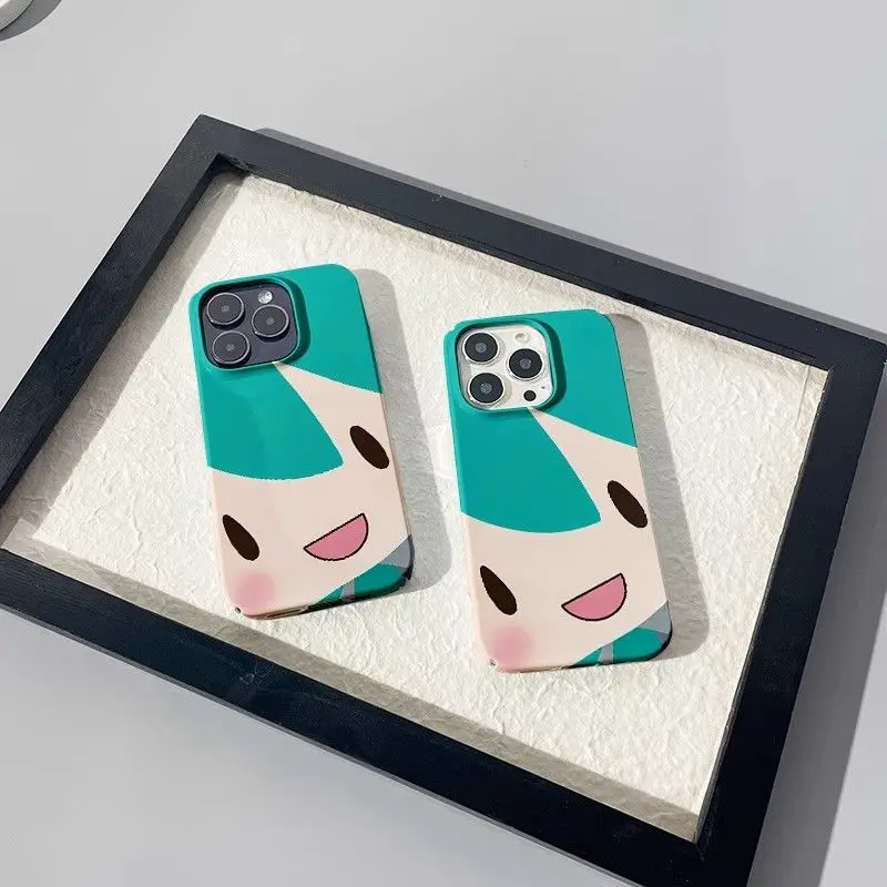 Nueva funda de teléfono Anime H-Hatsune Mikus para iPhone 16 15 14 13 12 11 Pro Max XS XR XSMax 6 7 8 Plus, funda dura HD brillante para PC - imagen 3