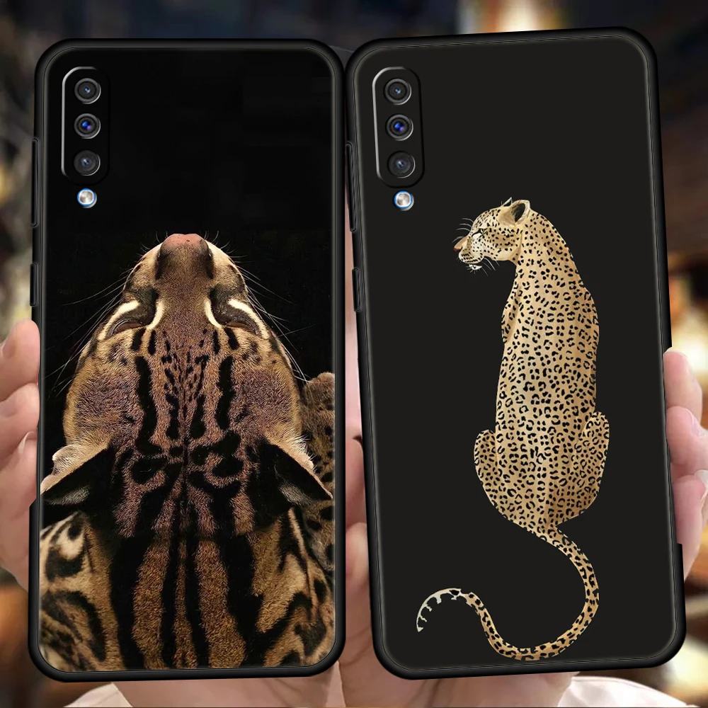 Funda con estampado de leopardo y tigre a la moda para Samsung A56 A36 A26 A24 A16 A14 A12 A32 A50 A70 A22 A40 A34 A54 A42 A52 A04s A06 5G