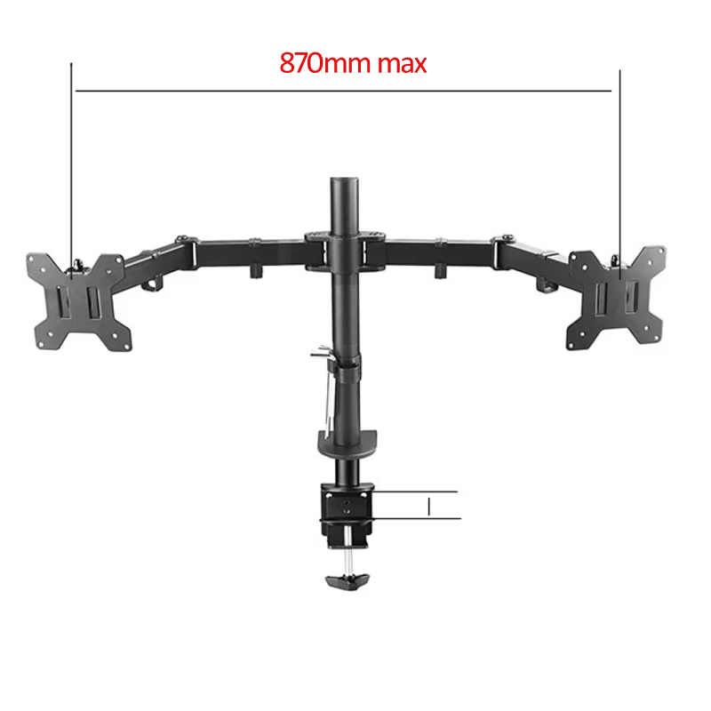 Brazo Monitor Dual MS02-II – Articulación 360° hasta 27" - imagen 5