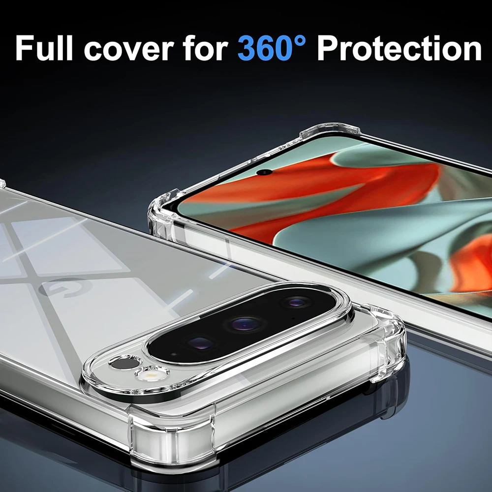 Funda suave ultrafina de silicona a prueba de golpes para Google Pixel 9A 9 ProXL 8 8A 7 7A 6 6A Pro XL 5 cubierta trasera transparente carcasa transparente - imagen 4