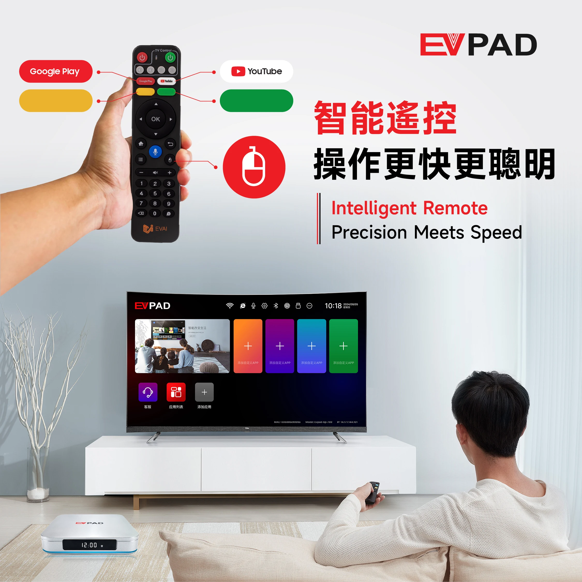 [Genuino] última versión Evpad 12P/12S Android 12 caja de TV inteligente 4GB 64GB 8K Wifi6 1000M ethernet caliente en JP Corea SG EE. UU. Reino Unido CA AUS - imagen 3