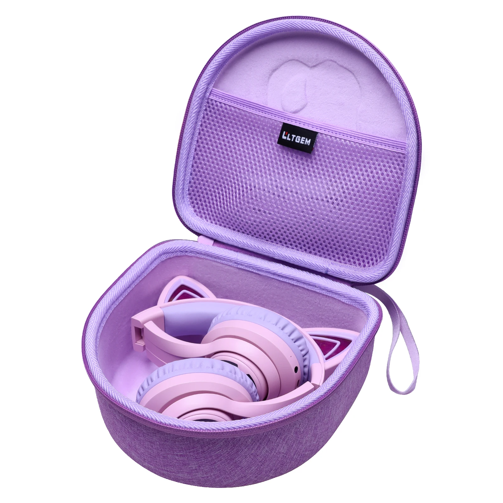 LTGEM Funda para auriculares para niños iClever Cat Ear Auriculares Bluetooth Bolsa de transporte de almacenamiento Accesorios para auriculares para niños