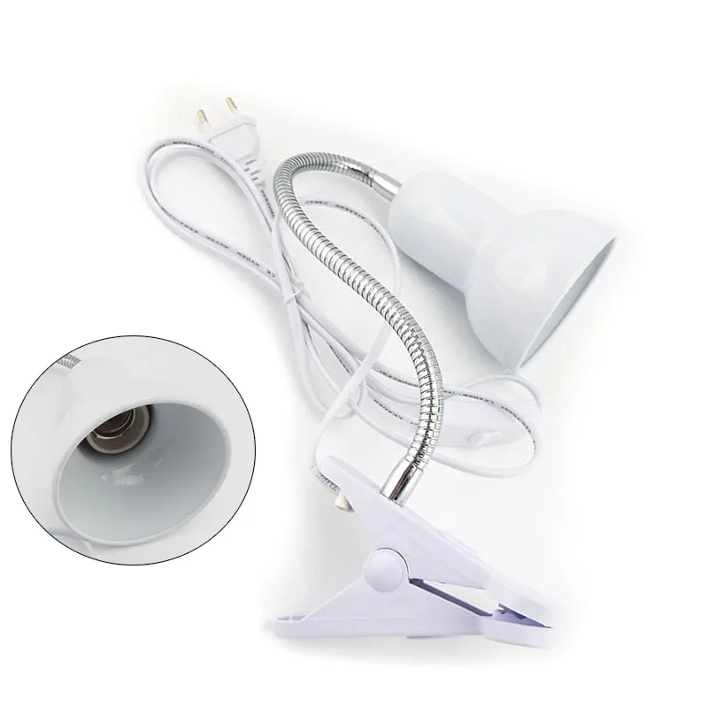 Tapa de lámpara de calefacción para reptiles E27, pantalla de lámpara, enchufe UE EE. UU., soporte de Clip para ducha, suplemento de calcio, lámpara, lagarto, tortuga