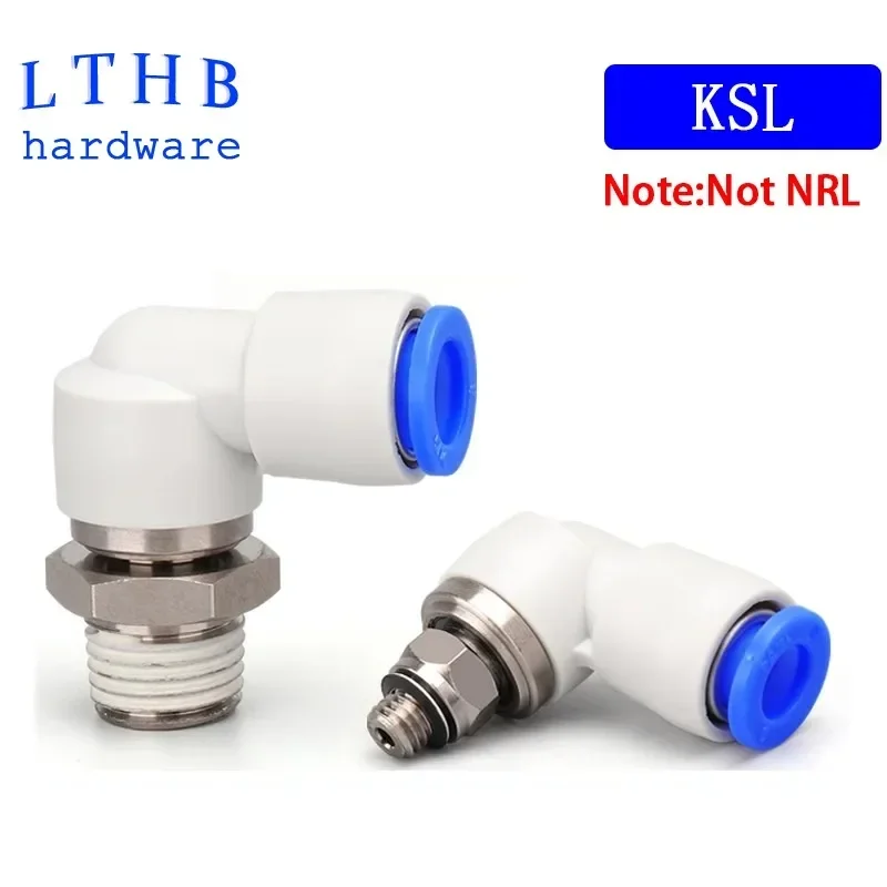 Conectores Neumáticos 360 °   Junta giratoria Manguera de aire KSL giratoria 4 6 8 10 12 mm Rosca BSP 1/8 1/4 3/8 M5 Accesorio giratorio de alta velocidad - imagen 2