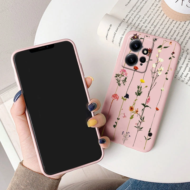 Funda de flores para Redmi Note 13 4G, funda de teléfono con dibujos de búho, bonito corazón, Fundas de silicona suave para Redmi Note 13 5G - imagen 5