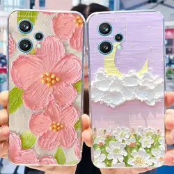 Funda Silicona Transparente Realme 9 Pro 5G – Diseño Flores