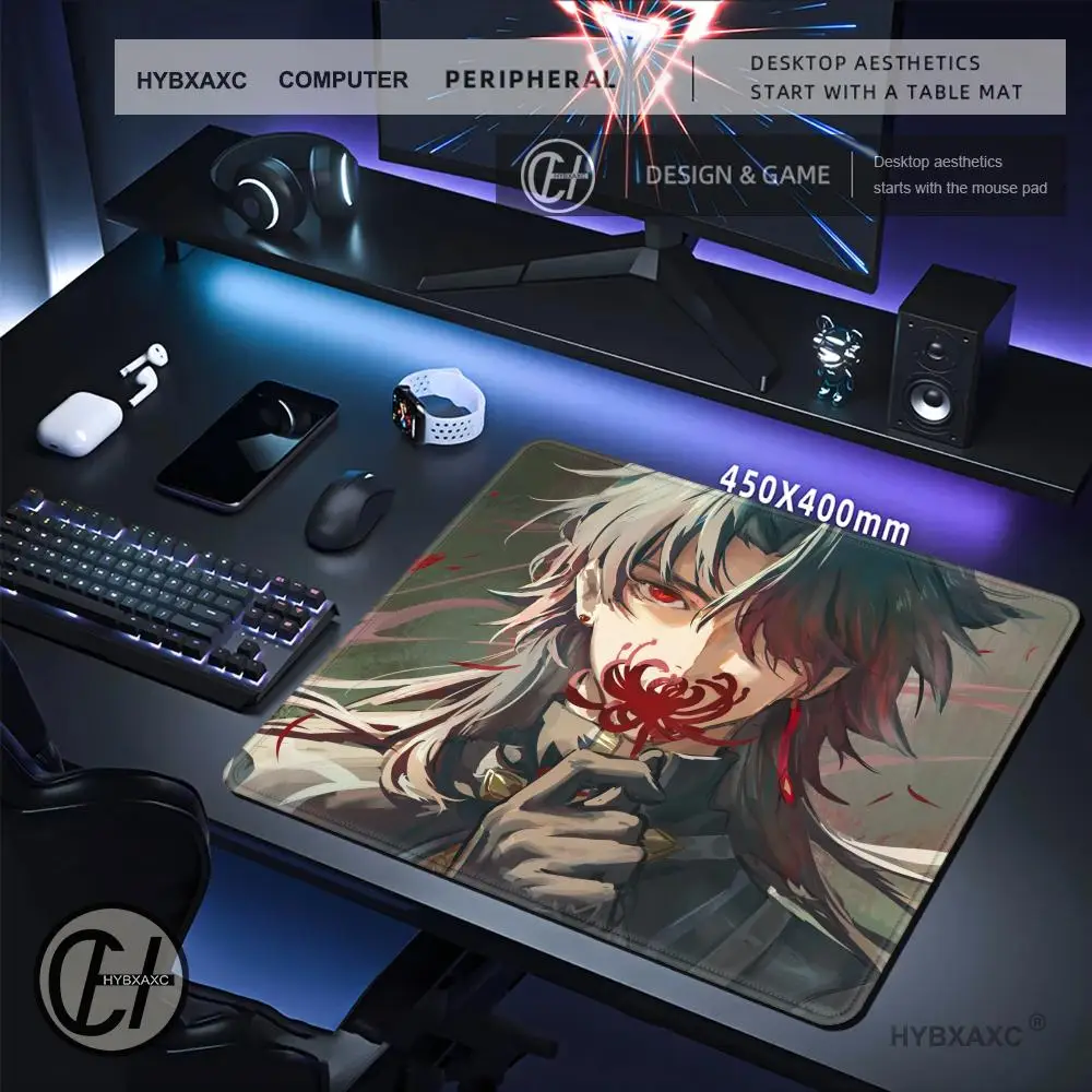 1 alfombrilla de ratón Honkai Star Rail Blade pequeña LockEdge para jugadores, alfombrilla de escritorio para ordenador, juegos de goma antideslizantes rectangulares de 45x40cm - imagen 2