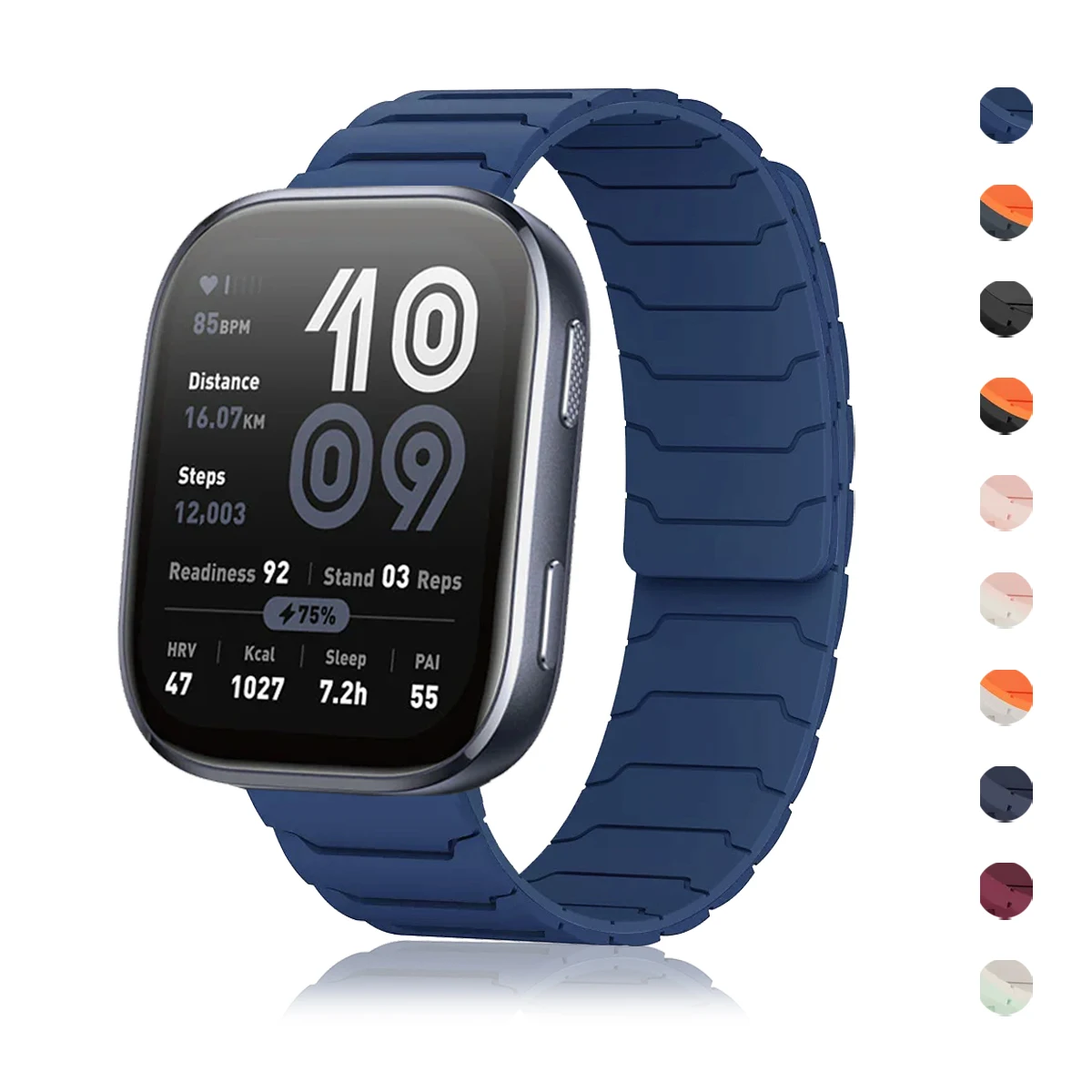 Correa de silicona de 20 a 22mm para Amazfit BALANCE 2/GTR 4 2 3 Pro/GTR 47mm/GTS 4 2 pulsera Amazfit Active2/Bip 6 5 correa de reloj magnética