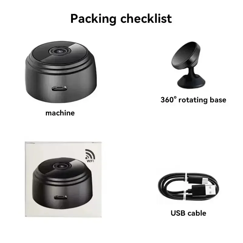 Nueva Mini cámara A9 WiFi protección de seguridad inalámbrica Monitor remoto videocámaras videovigilancia hogar inteligente Mini cámara HD - imagen 5