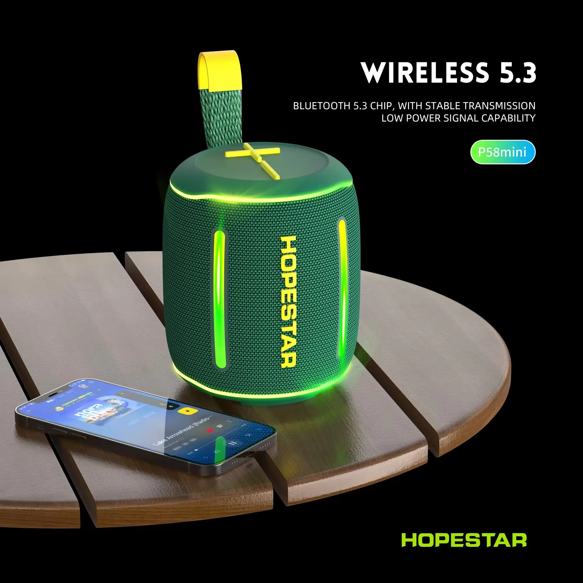 Hopestars P58mini reproductor de música altavoz motocicleta Scooter estéreo bajo al aire libre portátil 10W inalámbrico Bluetooth Tws altavoz Flip6 - imagen 2
