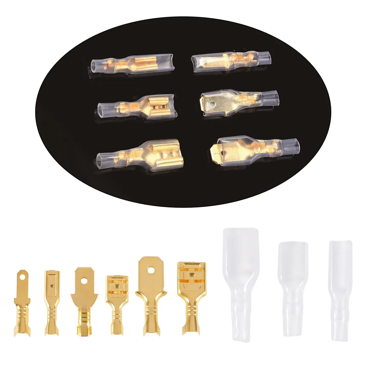 270PCs conector de cable hembra macho aislado 2,8 4,8 terminales de 6,3mm surtidos - imagen 4