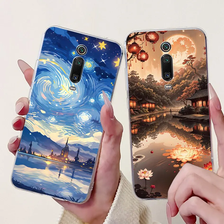 Para Xiaomi Mi 9T Funda moda flor Funda a prueba de golpes para Xiaomi Mi 9T Pro Redmi K20 Funda para RedmiK20 Pro Mi9T parachoques de silicona - imagen 4