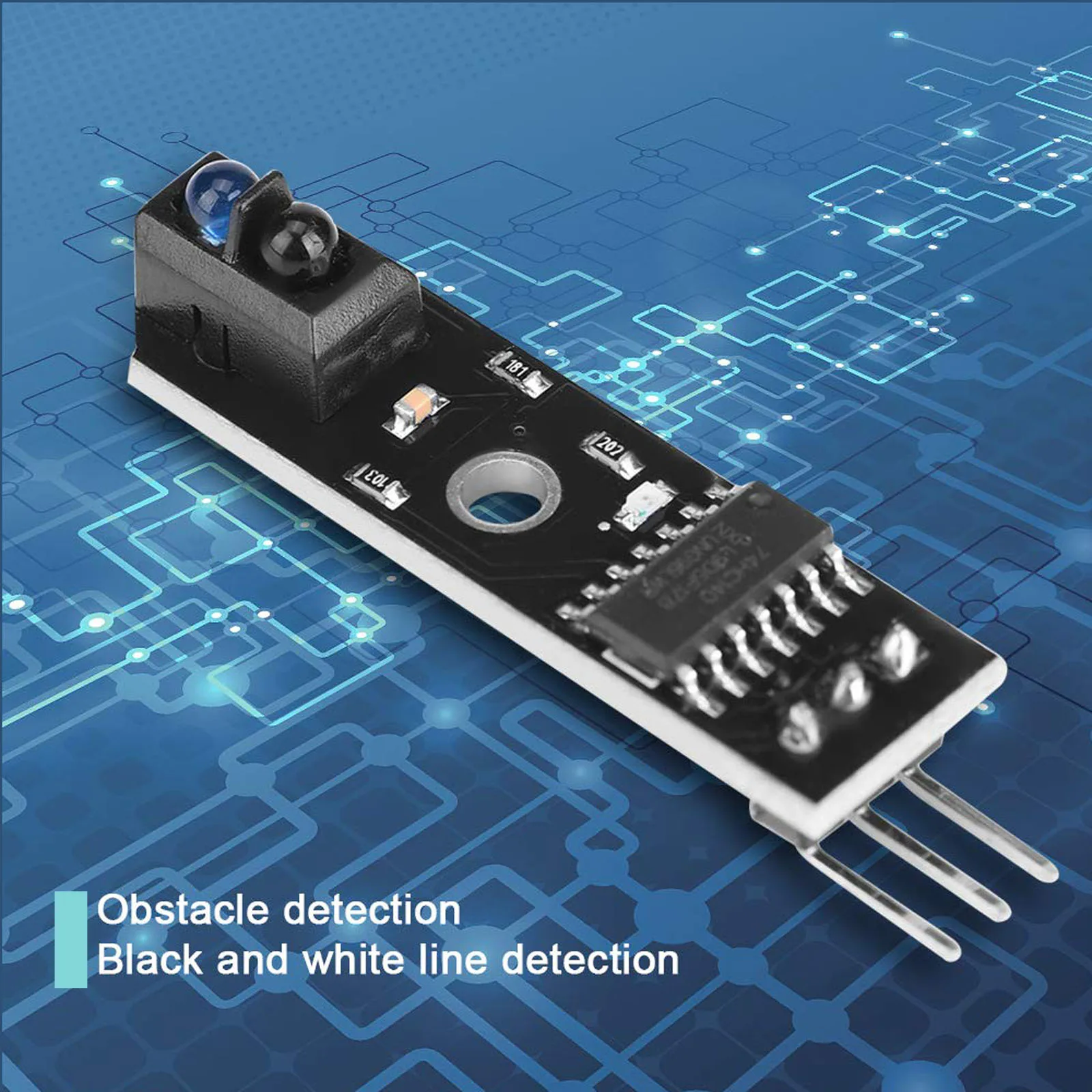 Módulo de Sensor infrarrojo IR TCRT5000, línea de 3 pines, Sensor seguidor de pista, evitación de obstáculos para Arduino, 10 Uds. - imagen 4