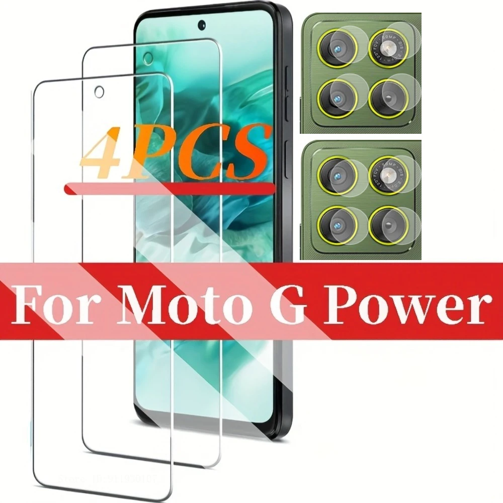 Vidrio Templado HD para Motorola G100 G06 G Power (2025) Protector de pantalla + Protector de cámara para Motorola Edge 70 Protector de pantalla