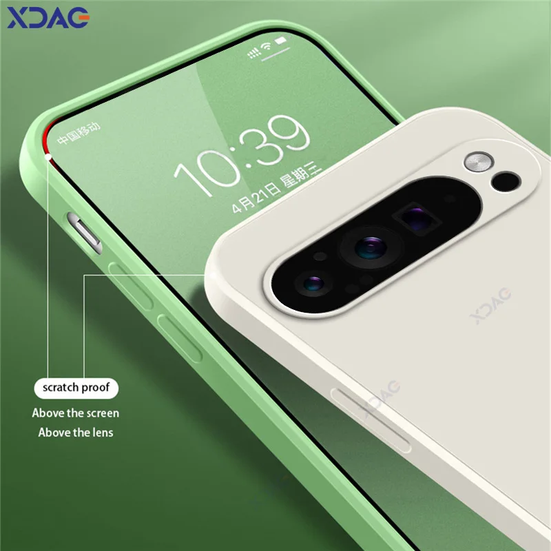 Funda de lujo para teléfonos móviles Google Pixel 10 Pro XL 5G protección de lente Pixel10 10ProXL funda suave bolsa cuadrada de silicona líquida - imagen 4