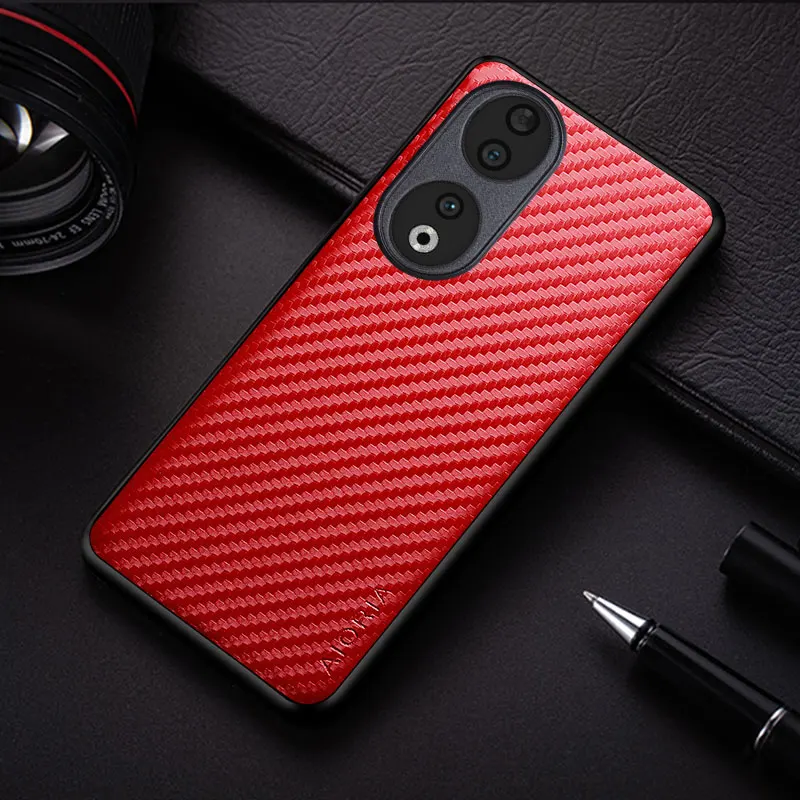 Funda delgada de fibra de carbono a prueba de golpes para Honor 90 70 50 20 10 Pro Lite, funda protectora antideslizante de cuerpo completo para teléfono - imagen 4