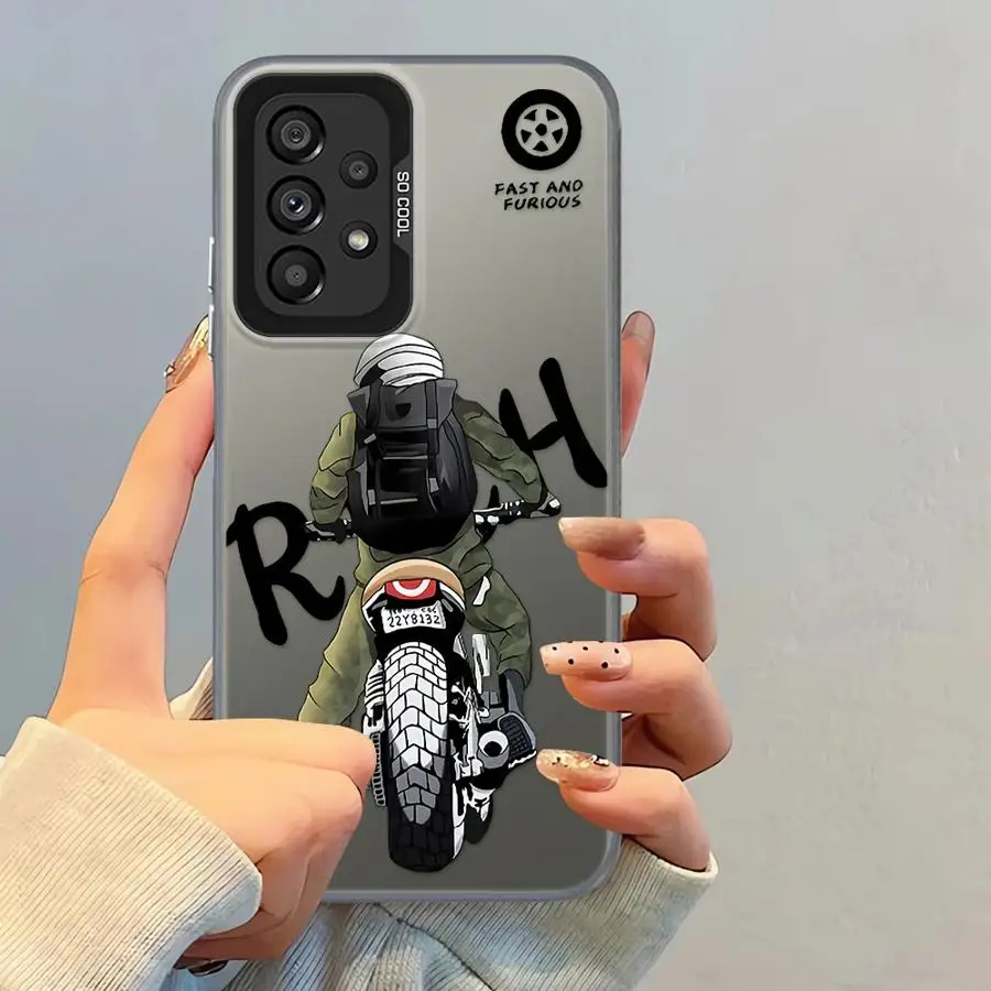 Funda de teléfono suave para Samsung Galaxy A16 A34 A13 A23 A22 A14 A24 A15 A12 A32 A25 locomotora masculina de moda - imagen 4