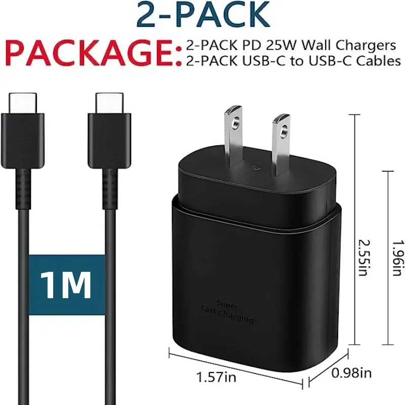 Cargador súper rápido PD 25W para Samsung Galaxy S9 S10 S21 S22 S23 S24 Ultra Note 10 20 A54 5g Cable USB de carga rápida para teléfono móvil tipo C - imagen 4