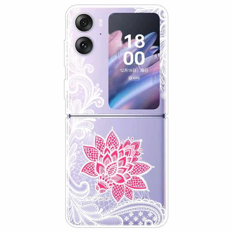 Funda transparente con tapa para Oppo Find N2, carcasa dura de PC para teléfono, Funda abatible N 2, carcasa protectora abatible - imagen 5