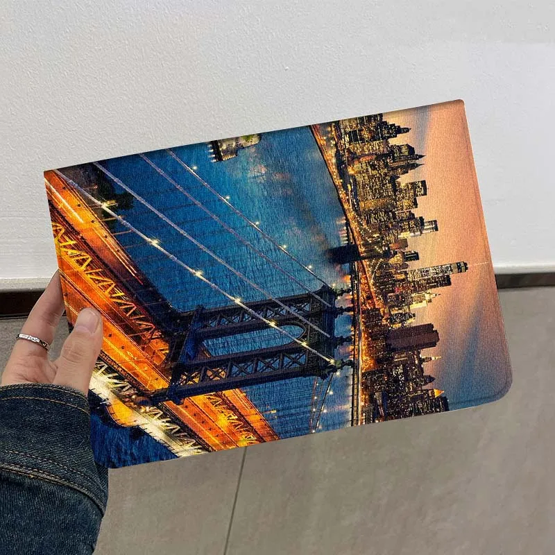 Patrón de ciudad de Nueva York para Xiaomi Redmi Pad 2 4 5 6 6S 7 7S SE Pro Ultra Max 14 11 8,7 11,2 12,5 pulgadas funda para tableta - imagen 3
