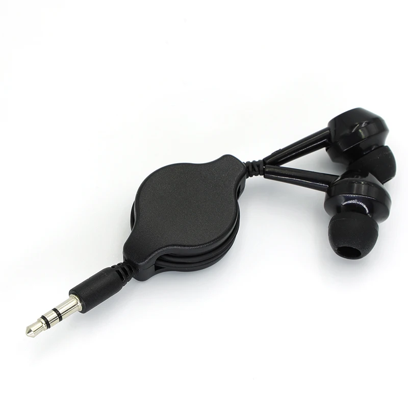 Auricular intrauditivo con Cable retráctil portátil de 3,5mm, auricular con Cable extensible, adecuado para teléfonos Apple/Android y MP3 - imagen 3