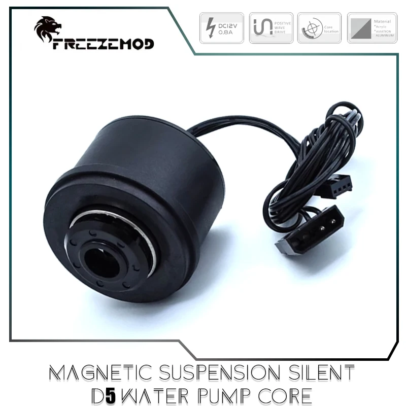 FREEZEMOD suspensión magnética silenciosa D5 núcleo de bomba de agua para computadora refrigeración por agua Control de velocidad PWM doméstico 1100L/H, PU-PWM5B18W