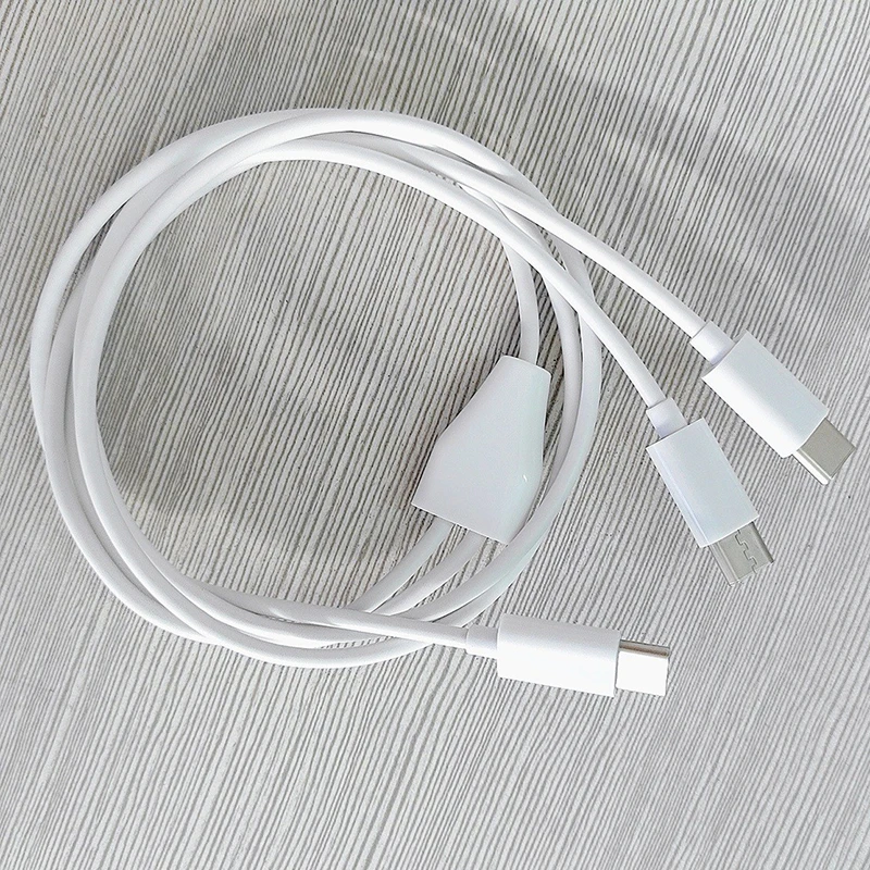 Cable de carga múltiple para teléfono inteligente y tableta, divisor de 1 M y 2 puertos tipo C a USB C - imagen 4