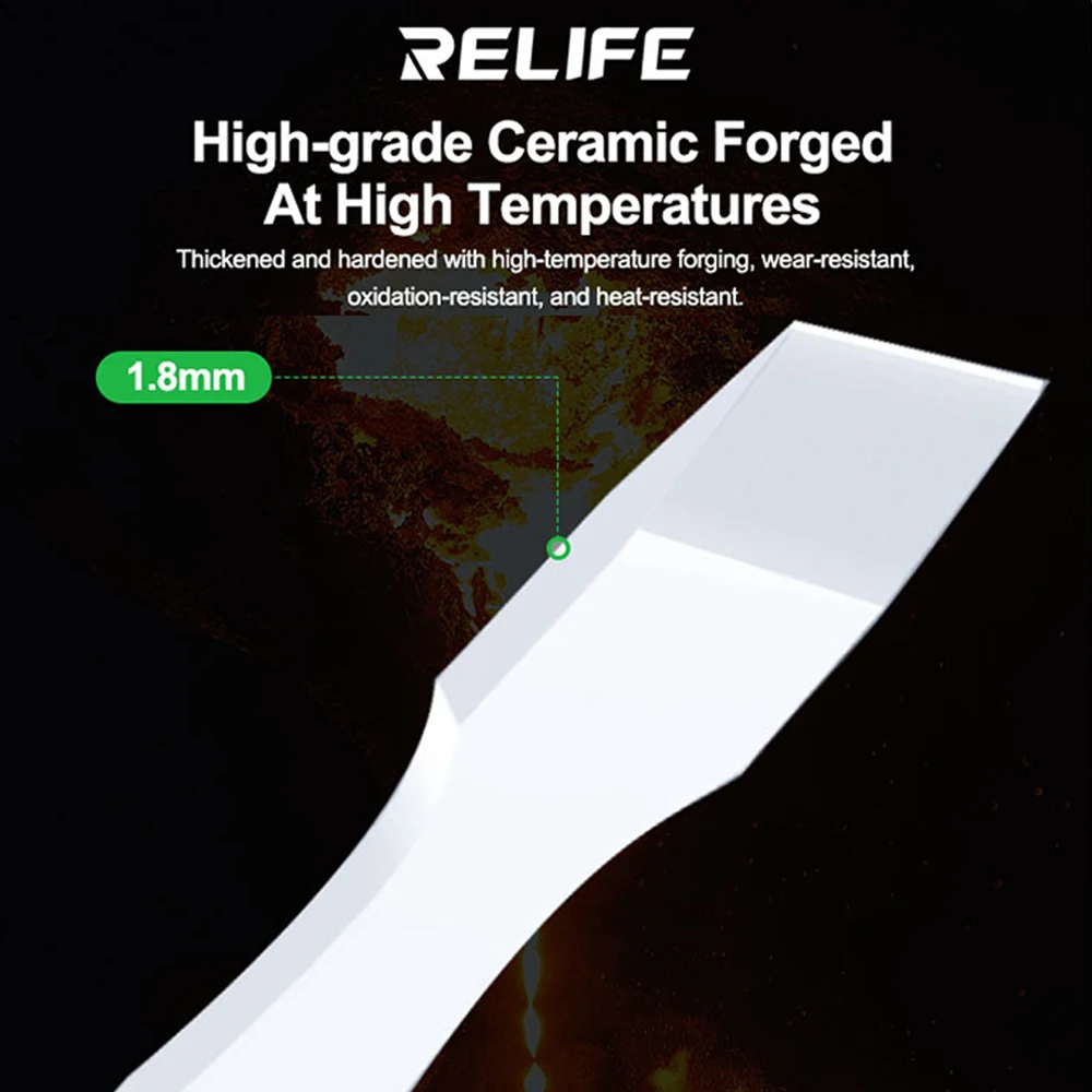 Raspador de cerámica antiestático no magnético RELIFE TK1 para reparación de componentes electrónicos, herramientas de arrastre y raspado de estaño para soldadura - imagen 3