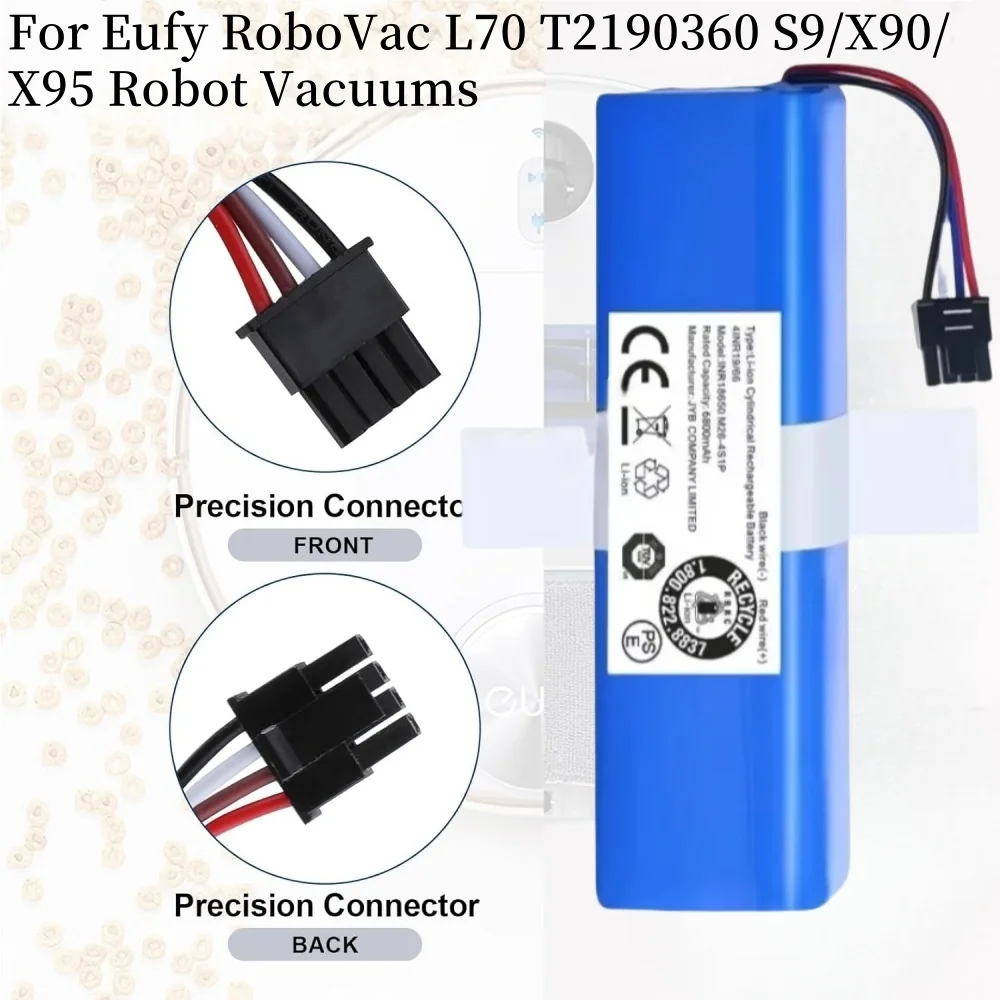 ‌ Batería de iones de litio Original de 14,4 V y 5200mAh para aspiradora Eufy Robovac L70 Hybrid T2190/T2190G21, repuesto de M26-4S2P
