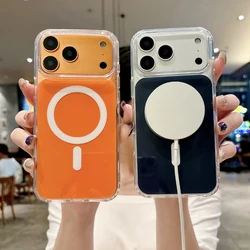 Cargador inalámbrico MagSafe + funda acrílica transparente para iPhone