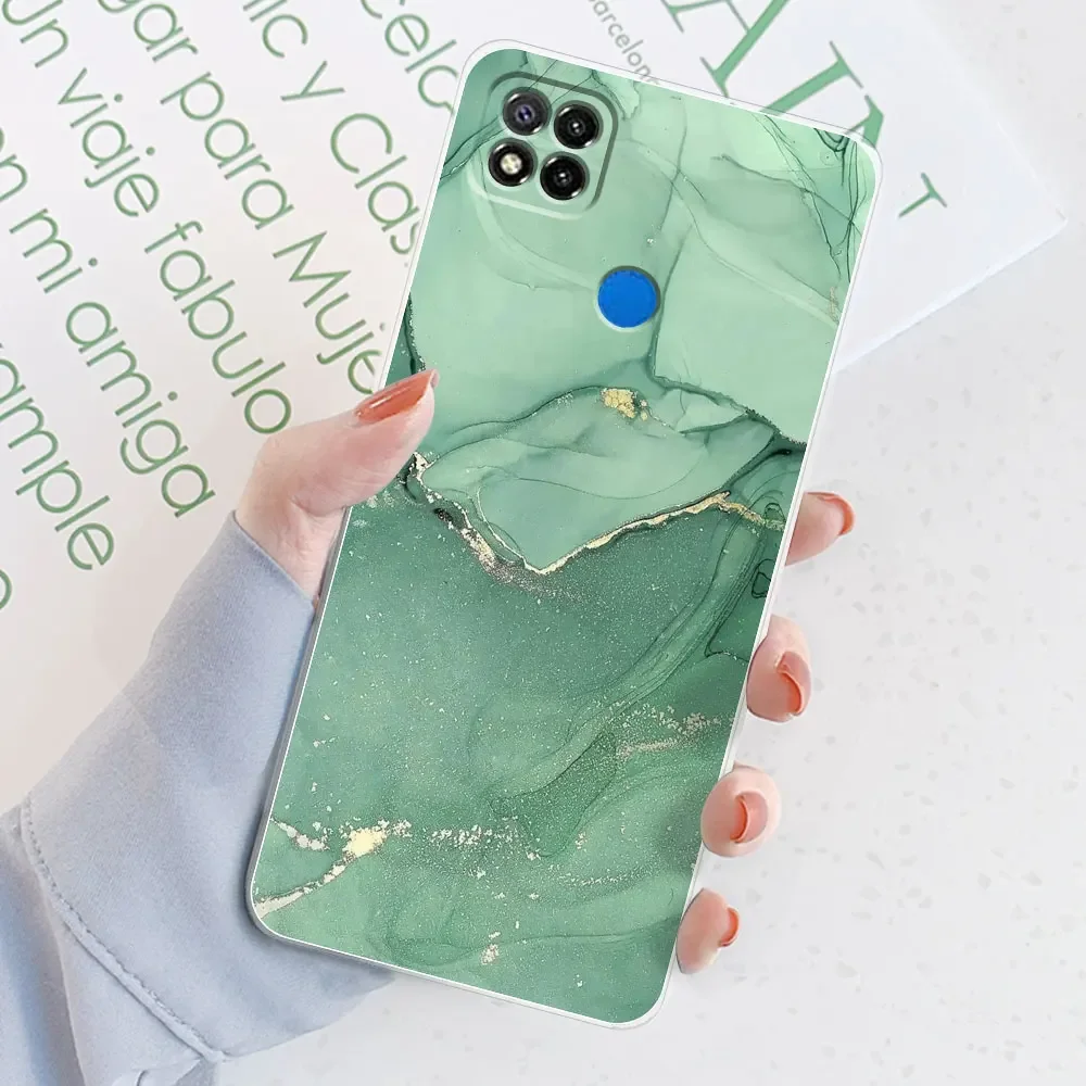 Para Xiaomi Redmi 9C funda para Redmi 9C NFC mármol transparente silicona suave TPU funda para Redmi 9C Redmi9C NFC cubierta parachoques trasero - imagen 5