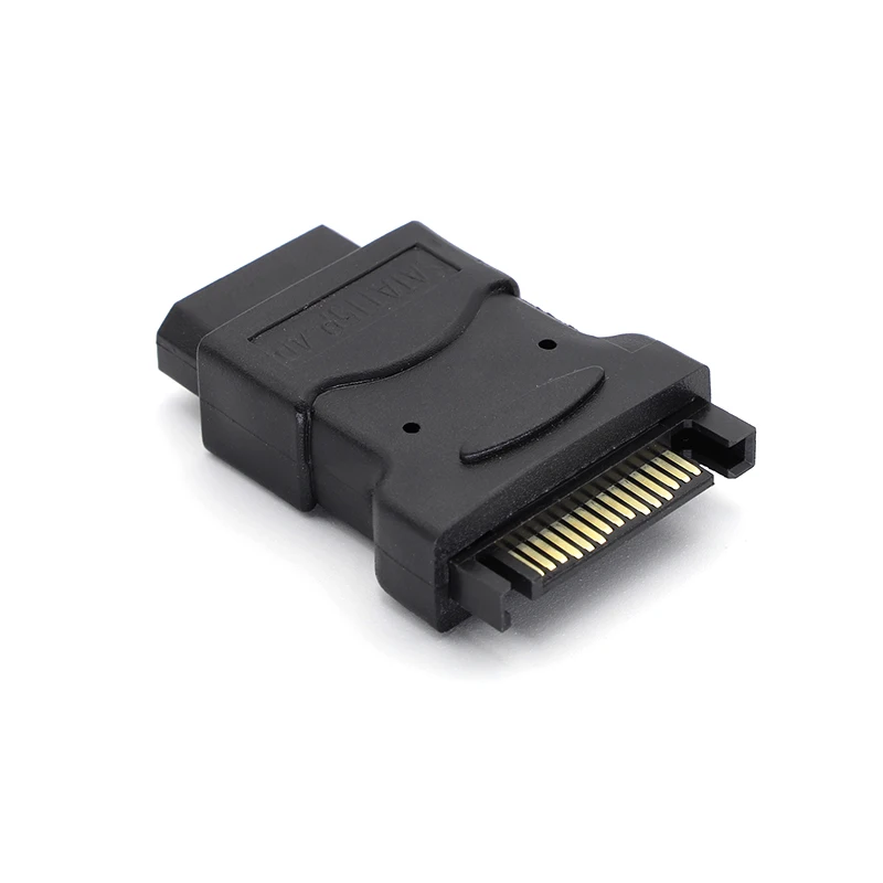 1 Uds 15 pines SATA macho a 4 pines Molex PC IDE hembra adaptador de enchufe de soporte de energía adaptador convertidor de disco duro negro o blanco - imagen 2