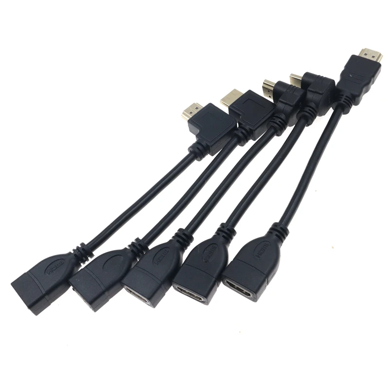 15cm HD HDMI Compatible hembra a 90 grados Micro Mini HDMI Cable macho Compatible para cámara Digital portátil proyector extensión - imagen 2