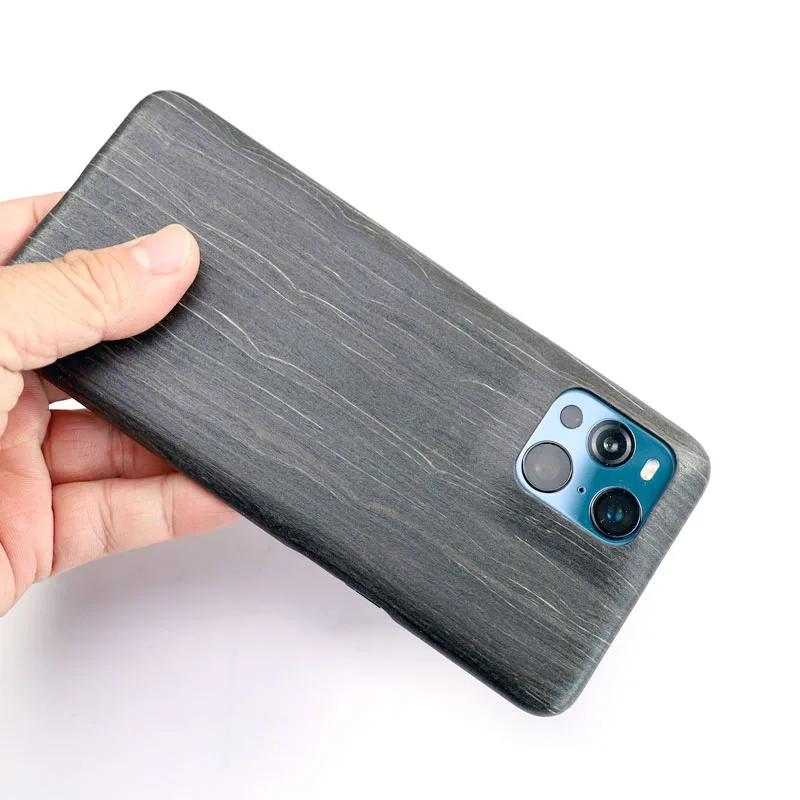 Madera genuina para Oppo Find X5 Pro X3 Pro funda palisandro negro albaricoque madera de nogal Kevlar funda protectora para Oppo X3 X3Pro X5Pro - imagen 5
