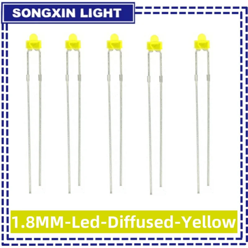 Kit surtido de diodos de luz LED difusa, componentes verde, azul, blanco, amarillo y rojo, bricolaje, nuevo y Original, 100mm, lote de 1,8 unidades - imagen 5