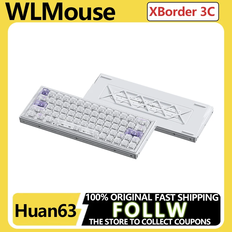 Teclado mecánico WLMouse Huan63, teclado para juegos por cable, aleación de magnesio RGB, bajo retardo, 0,125 ms, RT0.001mm, regalo para jugadores