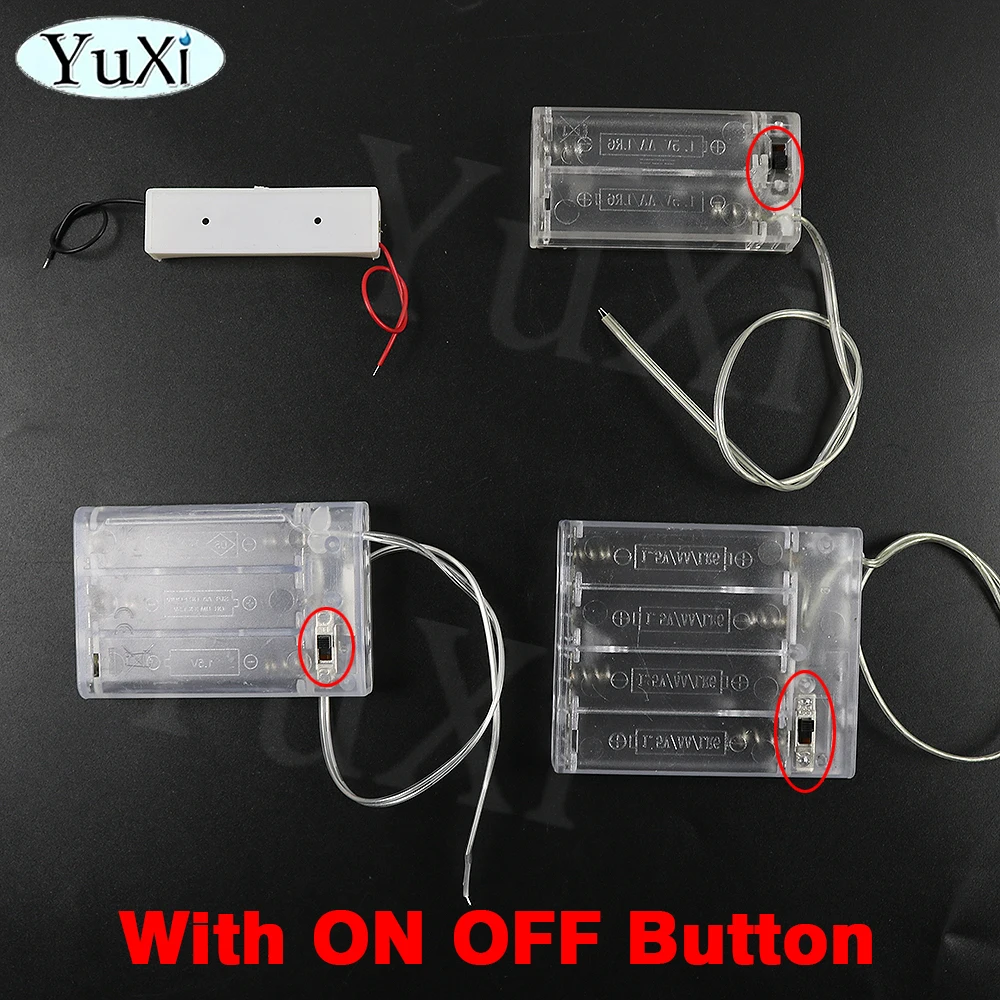 Caja de batería AA de 1,5 V, soporte de batería transparente AA, 14500 cables AA DIY con 1/3/4/ranura, pieza de reparación de cables transparentes, 2 uds. - imagen 2