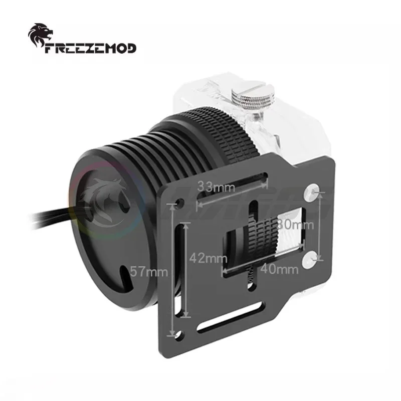FREEZEMOD D5 Bomba de agua PWM, juego de armadura metálica suspensión magnética transparente para sistema de refrigeración por agua, 1100L/H - imagen 4