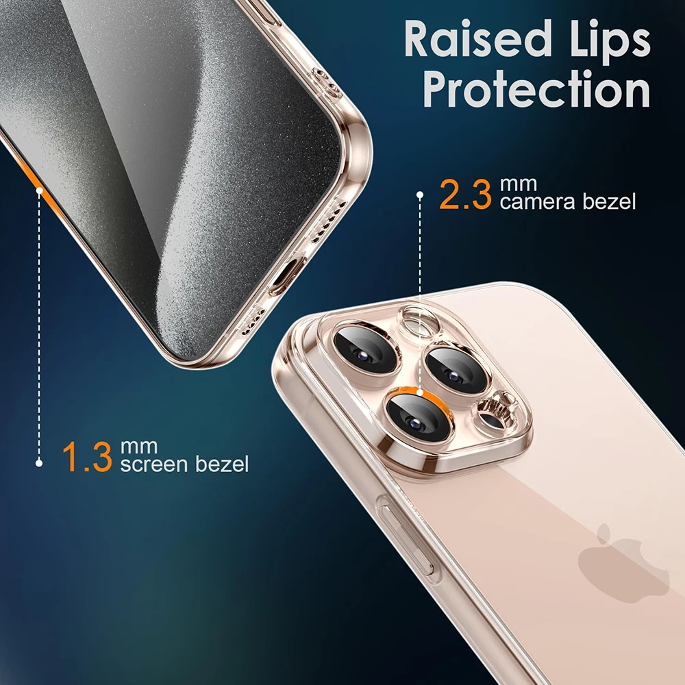 Funda de teléfono transparente ultrafina para iPhone 16 15 14 13 12 11 Pro X XR XS Max Mini 7 8 Plus SE funda trasera transparente suave de silicona - imagen 3