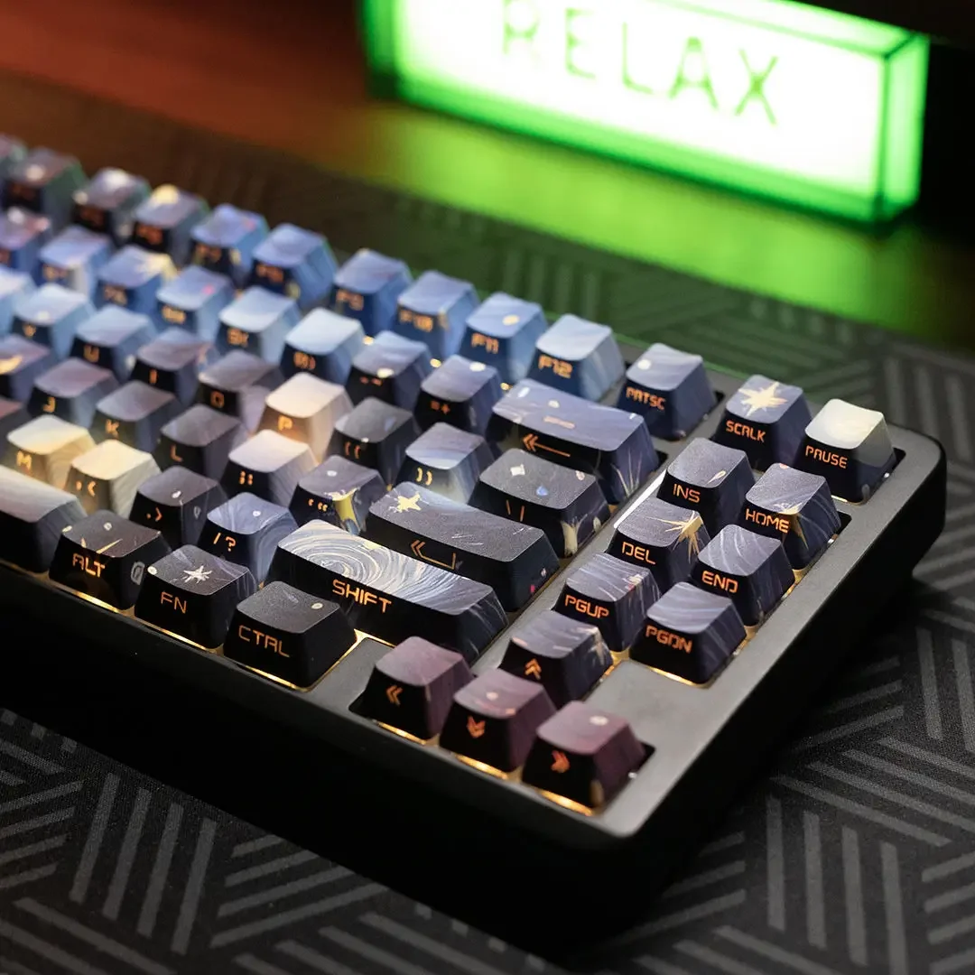 Teclas retroiluminadas transparentes con grabado lateral de estrella de 134 teclas, perfil OEM para accesorios de teclado mecánico MX RGB - imagen 2