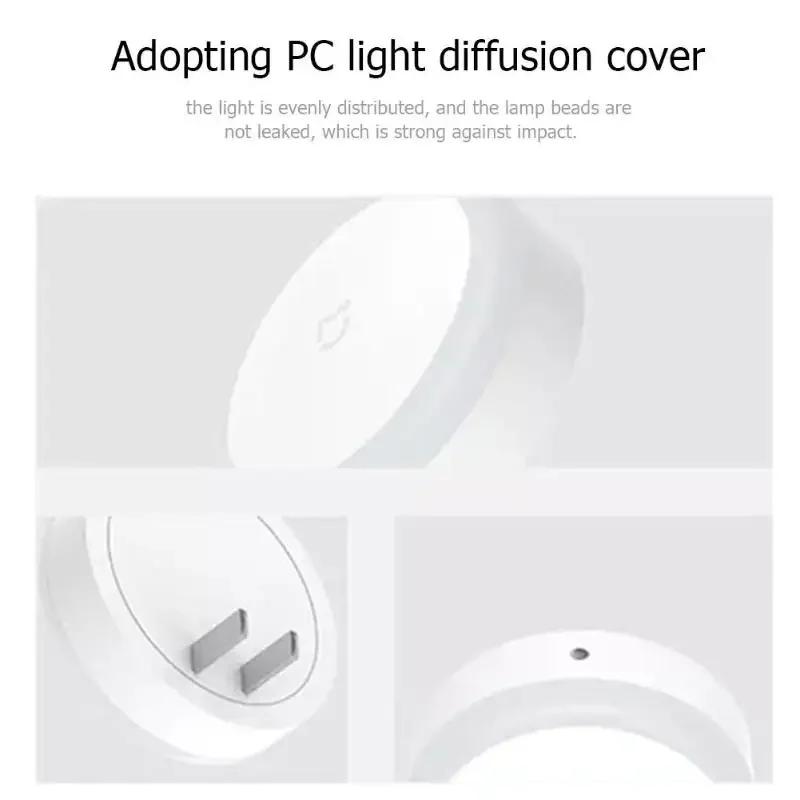 Xiaomi-luz nocturna para mesita de noche, Mini Sensor de luz con Control, enchufe estadounidense, lámpara de luz nocturna para pasillo Mijia, dormitorio, WC - imagen 3