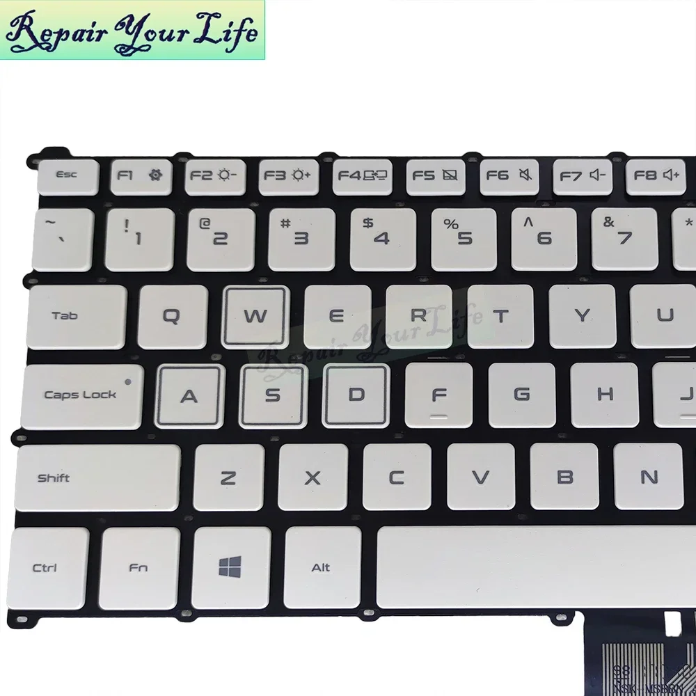 Teclado inglés para ordenador portátil Samsung NP800G5M 800G5M 8500GM 810G5M NP800 BA59-04248A teclados blancos 9Z.NARSN.D01 NSK-MSDSN - imagen 3