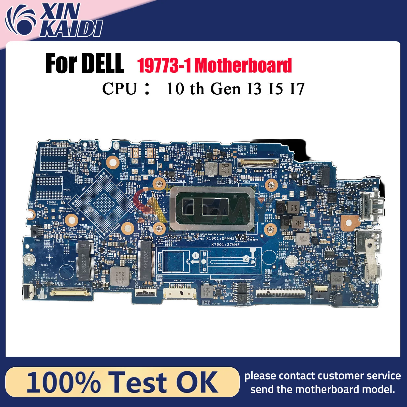 Para Dell Inspiron Vostro 5300 placa base de computadora portátil 19773-1 con i3 i5 i7 CPU 0X4C7V 00HTT8 0XHCN2 0V499Y 100% probado OK