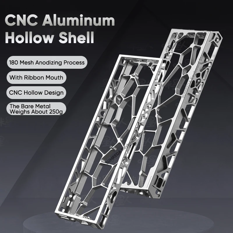 Funda para teclado Holy60 Wooting 60HE GH60, carcasa de teclado de aluminio hueca, diseños de teclas 60% para teclado para juegos Mad 60he Win60 GT60 - imagen 2