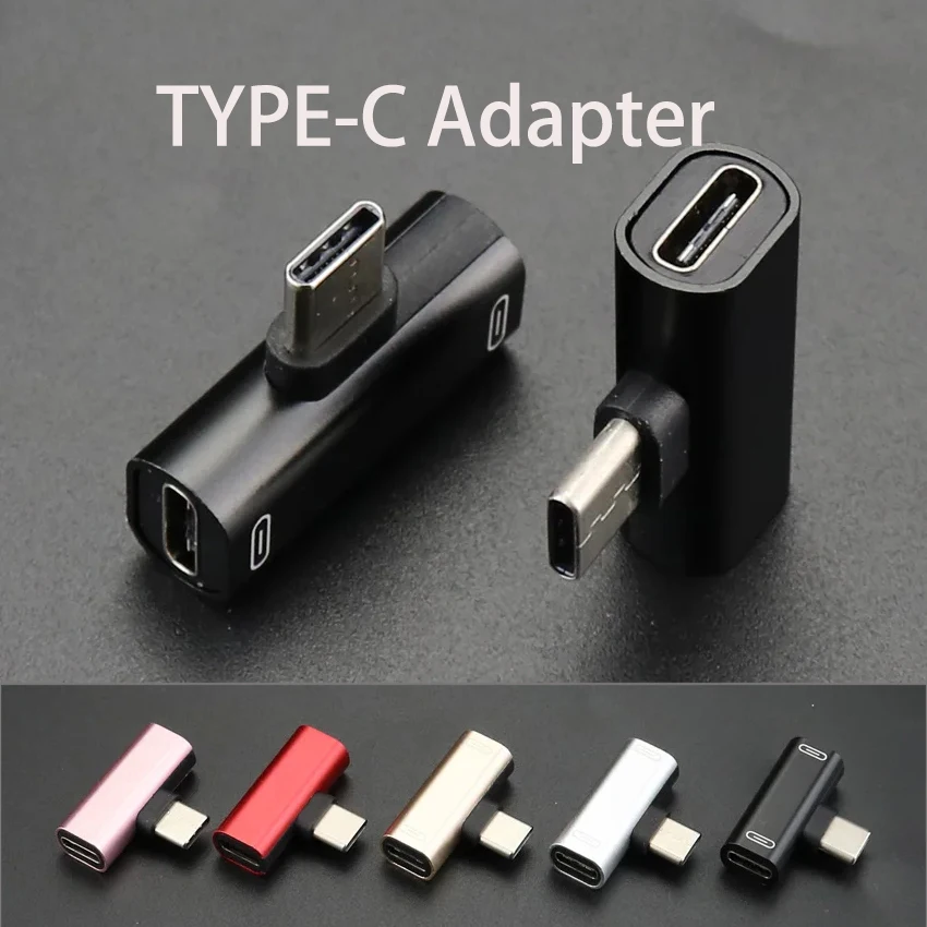 1 Uds. Adaptador de carga de Audio para auriculares hembra de USB-C Dual tipo C convertidor divisor para Xiaomi para Huawei Power Audio Converte