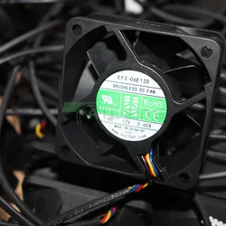 EFC-06E12D Ventilador PWM 12V 60x25mm, 4 pines para chasis