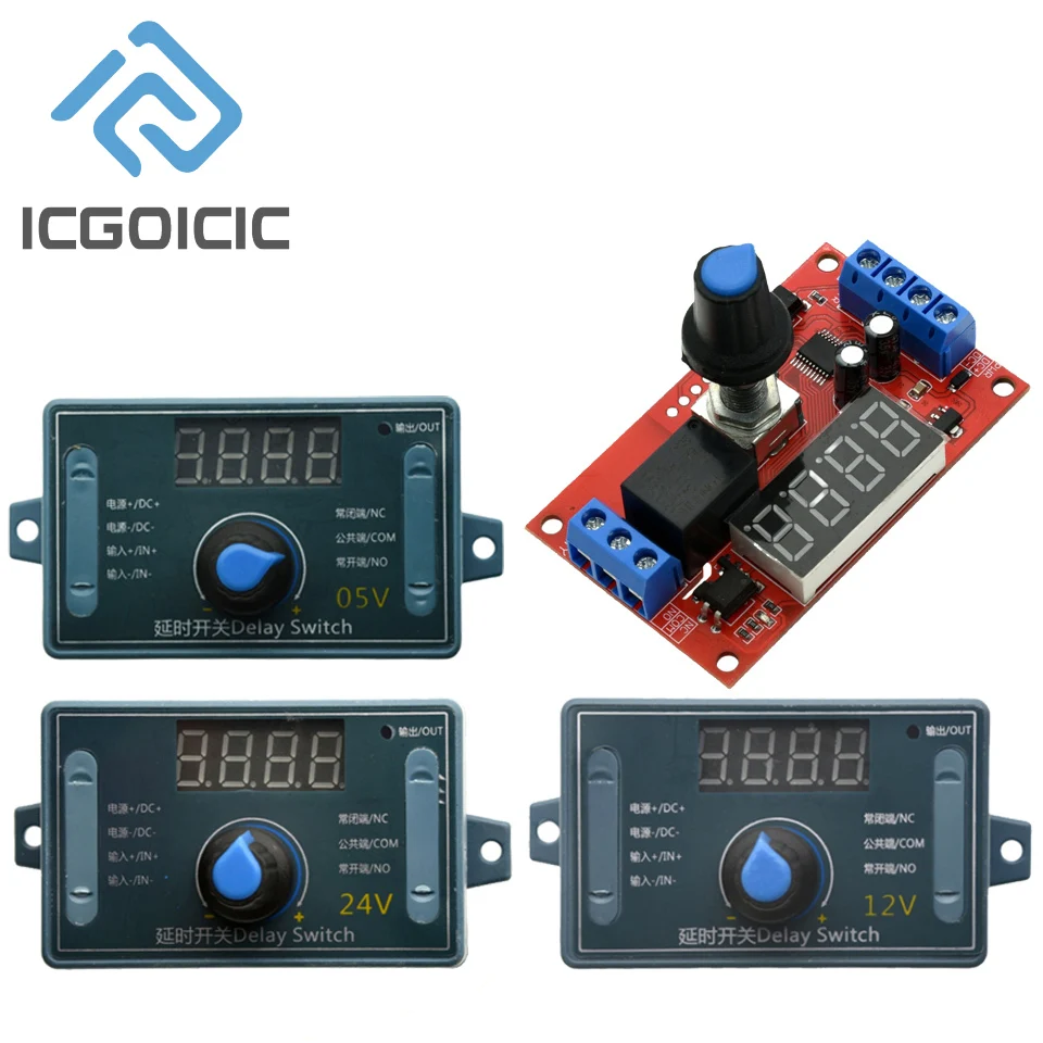 Módulo de relé de retardo de tiempo de 32 modos 10A 5V/12V/24V con memoria y protección inversa para control de luz del motor de bomba