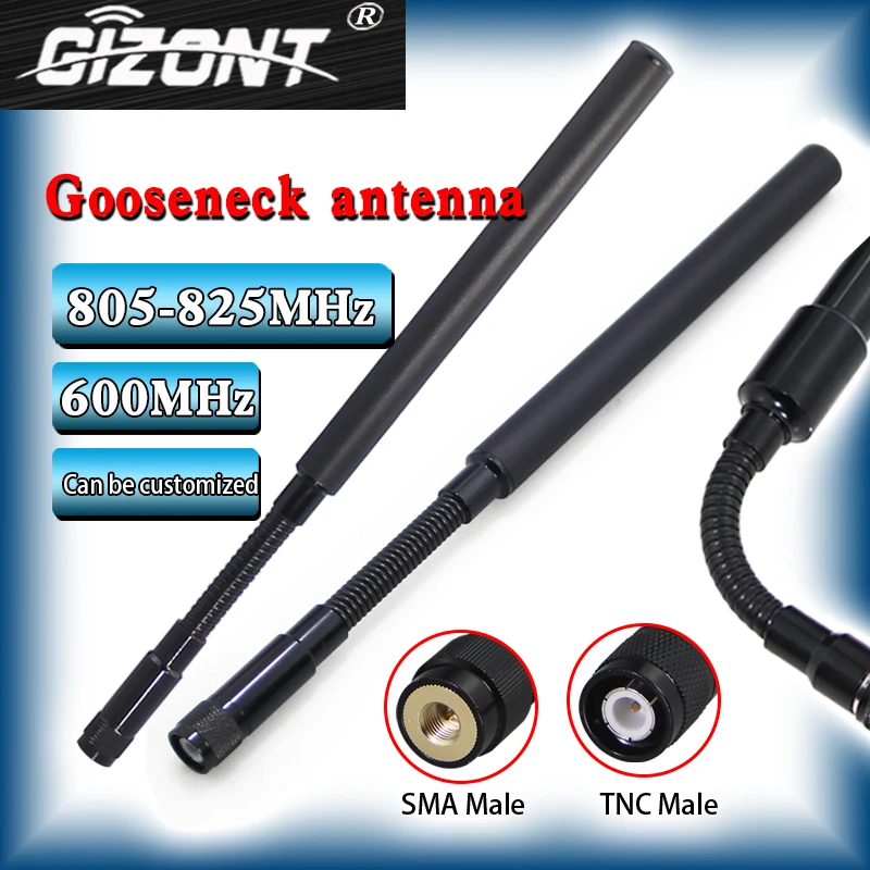 Antena táctica omni de cuello de cisne, antena externa de alta ganancia, LTE 4G/800-2700MHz, 580-600MHz, 805-825MHz, cabeza macho SMA/TNC