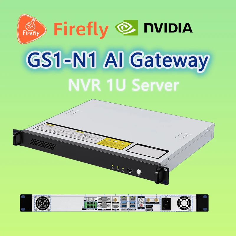 Puerta de enlace AI Firefly GS1-N1: vídeo 8K, interfaz 157TOPS Edge (RK3576/Orin) RS232/RS485, SAS/SATA/NVMe - imagen 2
