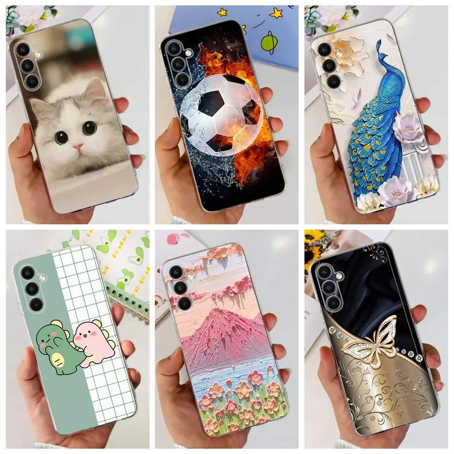 Funda de silicona transparente para Samsung Galaxy A24 4G A34 A54 5G, carcasa blanda, nueva moda